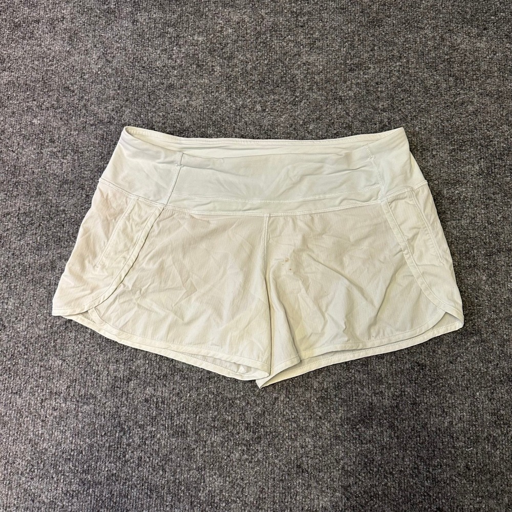 Lululemon Shorts Womens Size 8 Mint Green Speed Up Athletic Running Lined Stain